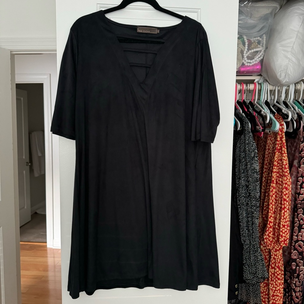 Suede mini dress